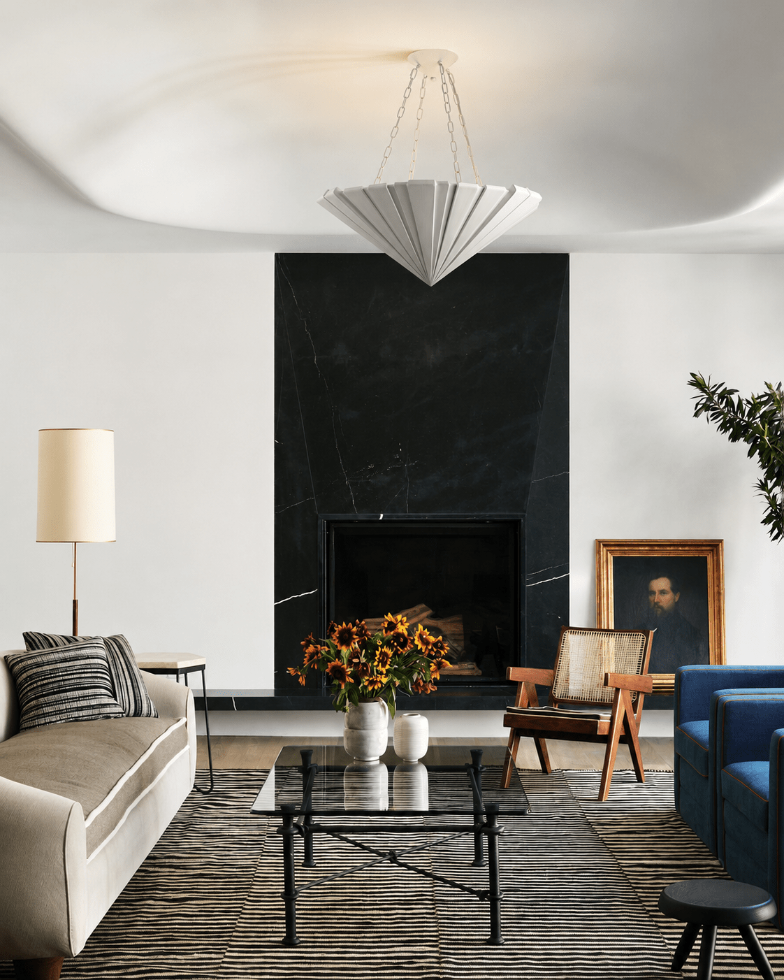 Numbo Plaster Series Alabaster Chandelier