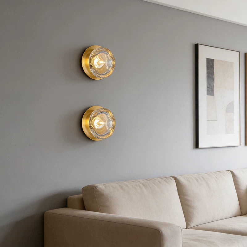 French Bubble Glass LED Wall Sconce
