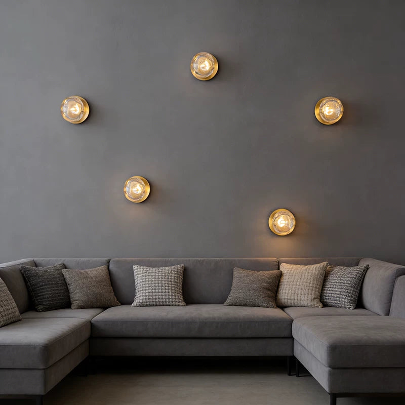 French Bubble Glass LED Wall Sconce