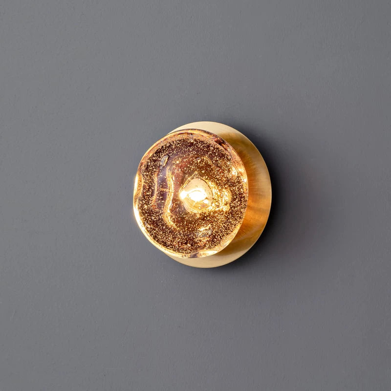 French Bubble Glass LED Wall Sconce