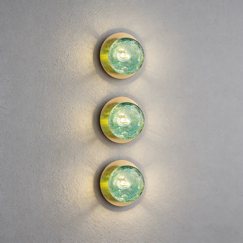 French Bubble Glass LED Wall Sconce