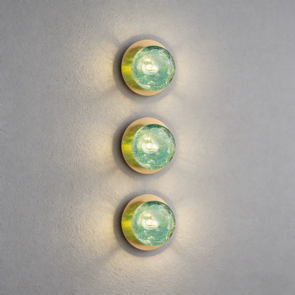 French Bubble Glass LED Wall Sconce