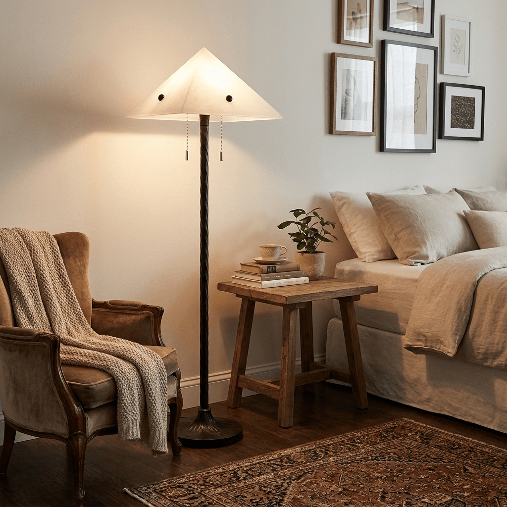 Obel Prism Floor Lamp Alabaster Lighting Fixture