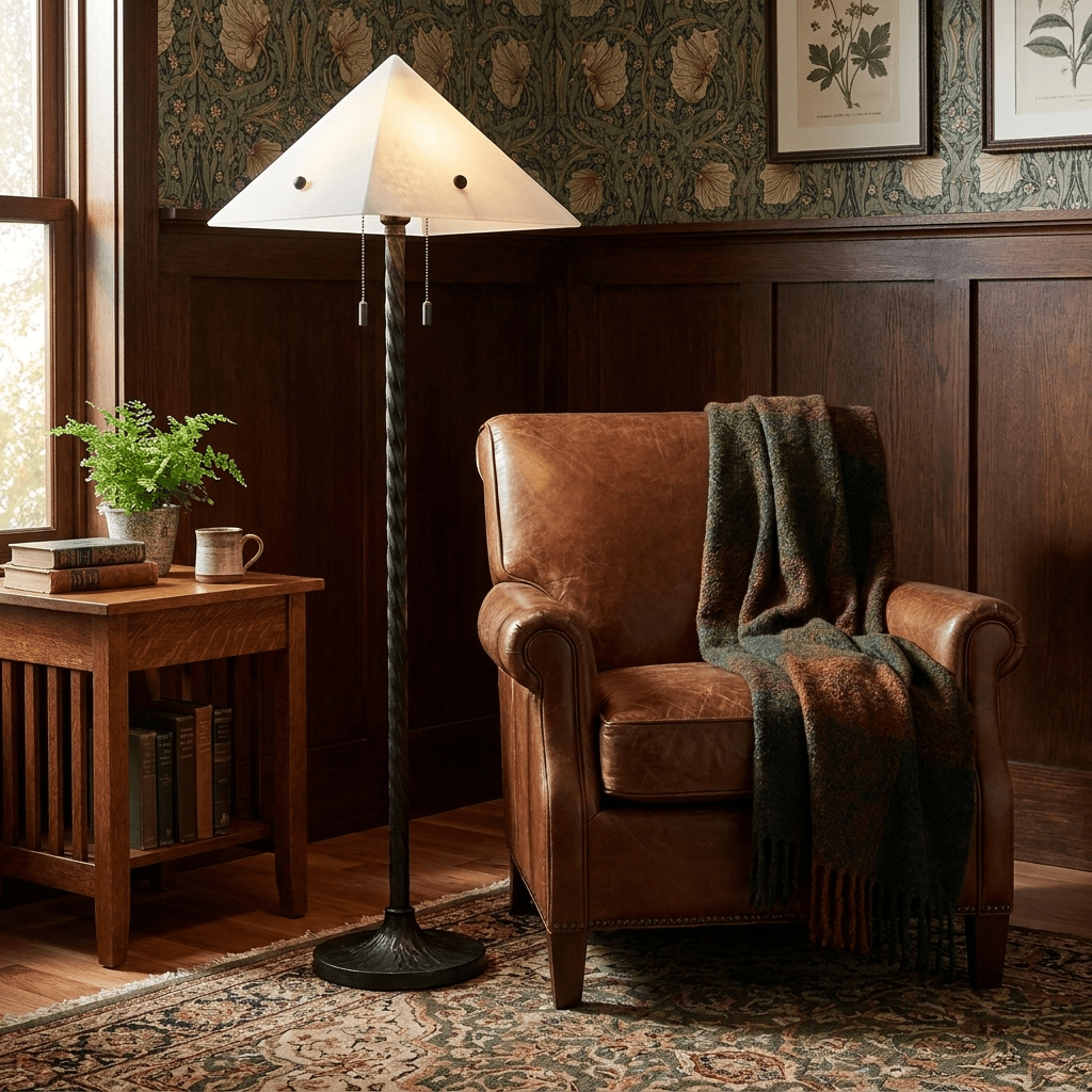 Obel Prism Floor Lamp Alabaster Lighting Fixture