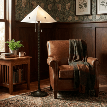 Obel Prism Floor Lamp Alabaster Lighting Fixture