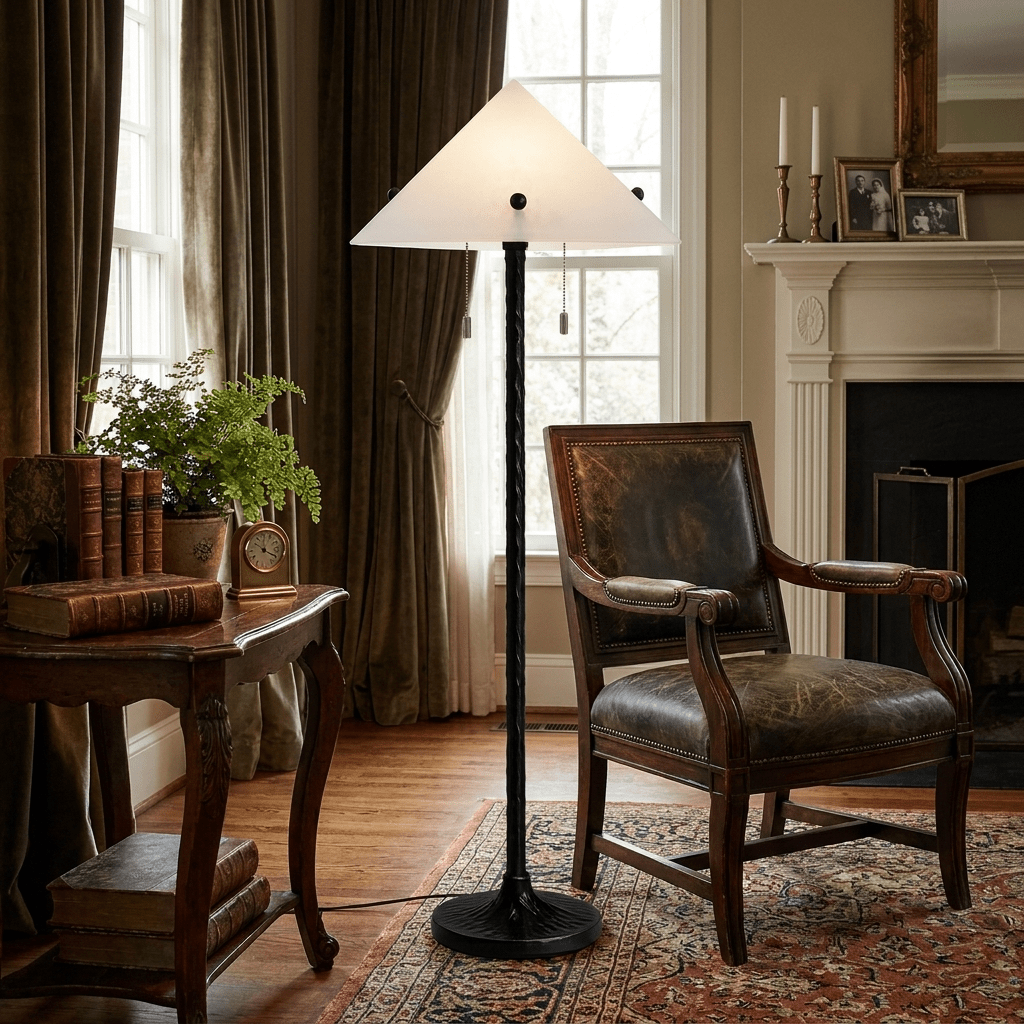 Obel Prism Floor Lamp Alabaster Lighting Fixture