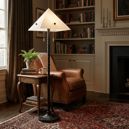 Obel Prism Floor Lamp Alabaster Lighting Fixture