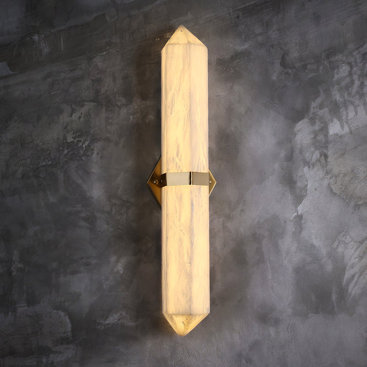 Alabaster Obelisk Wall Sconce