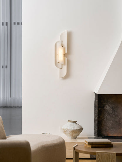 Sculpted Alabaster Wall Sconce