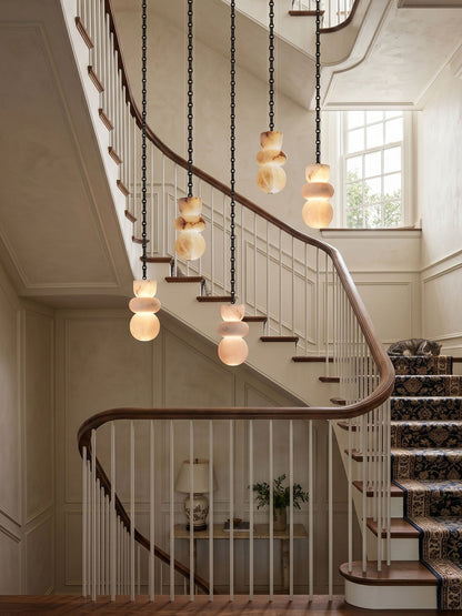 Orba Chain Alabaster Chandelier