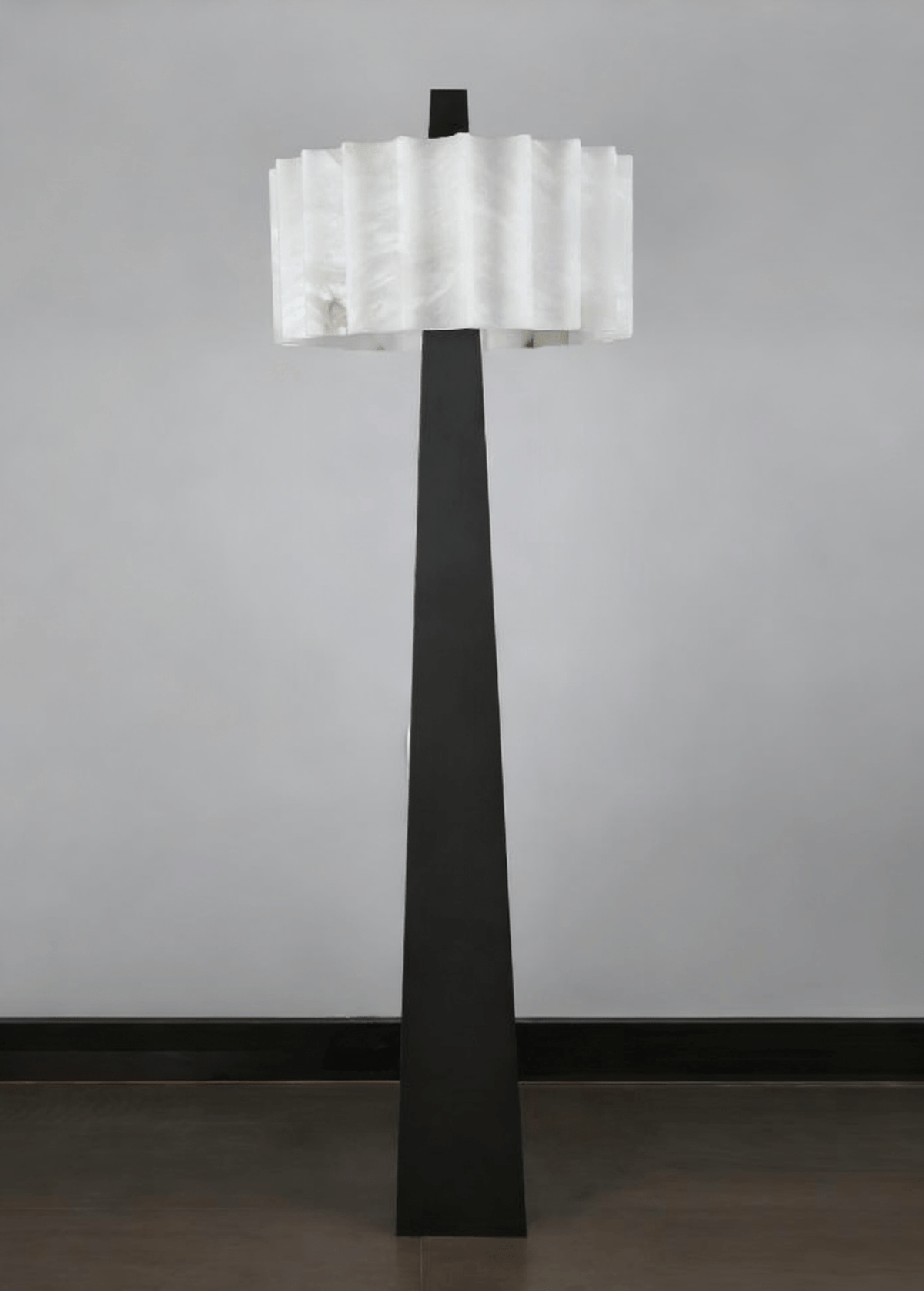 Origami Pleat Alabaster Floor Lamp
