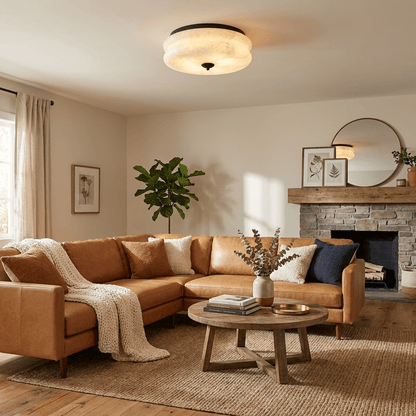 Orsay Alabaster Flush Mount Alabaster Lighting Fixture