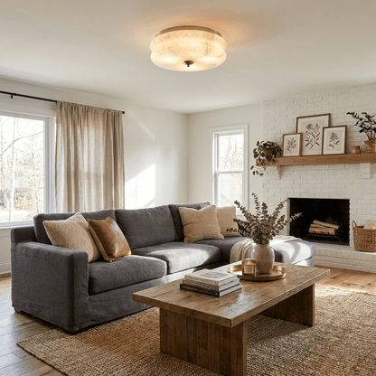 Orsay Alabaster Flush Mount Alabaster Lighting Fixture