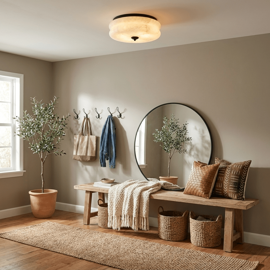Orsay Alabaster Flush Mount Alabaster Lighting Fixture