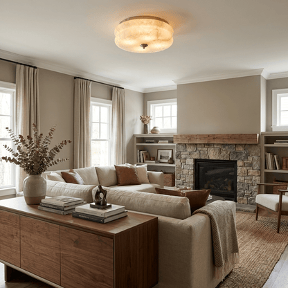 Orsay Alabaster Flush Mount Alabaster Lighting Fixture
