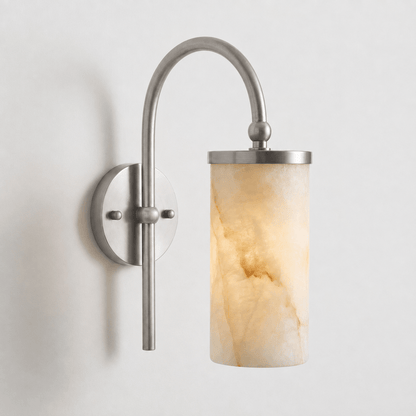 Orvella Alabaster Arc Wall Sconce