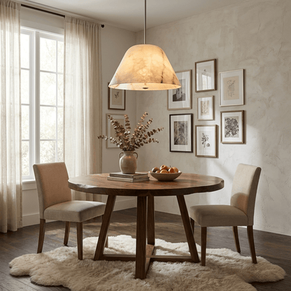 Orvella Alabaster Cone Pendant Light