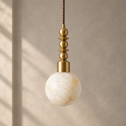 Orvelle Alabaster Beaded Pendant Light