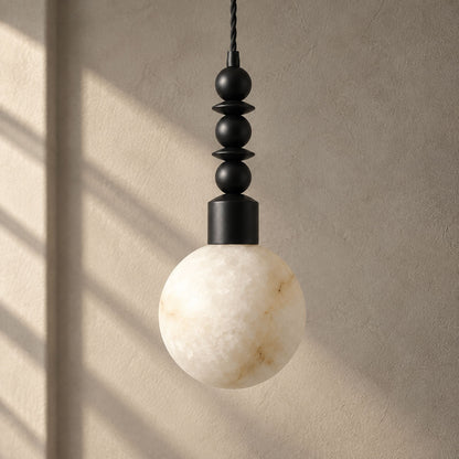 Orvelle Alabaster Beaded Pendant Light
