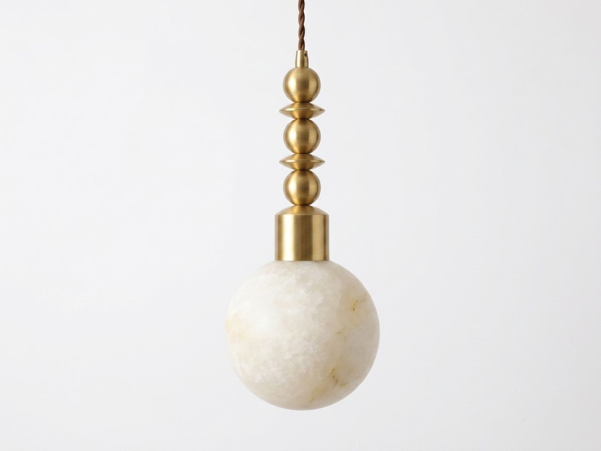 Orvelle Alabaster Beaded Pendant Light