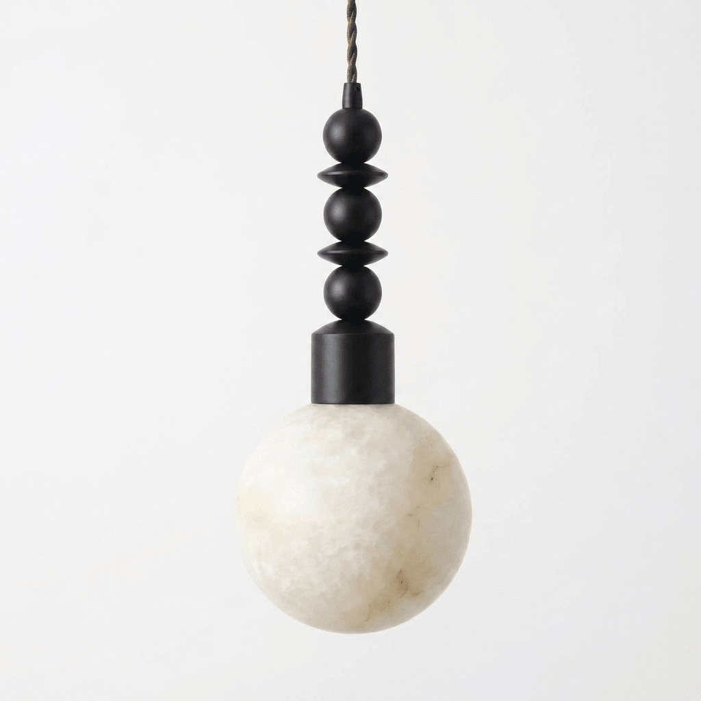 Orvelle Alabaster Beaded Pendant Light