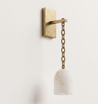 Pendulum Alabaster Wall Sconce