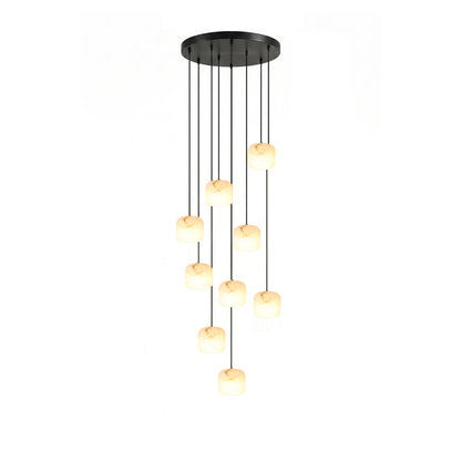 Pillow Alabaster Cluster Chandelier