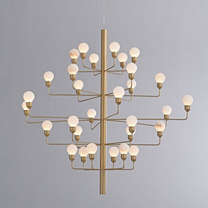 Raggiera Tiered Alabaster Globe Chandelier