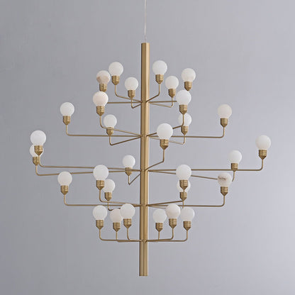 Raggiera Tiered Alabaster Globe Chandelier