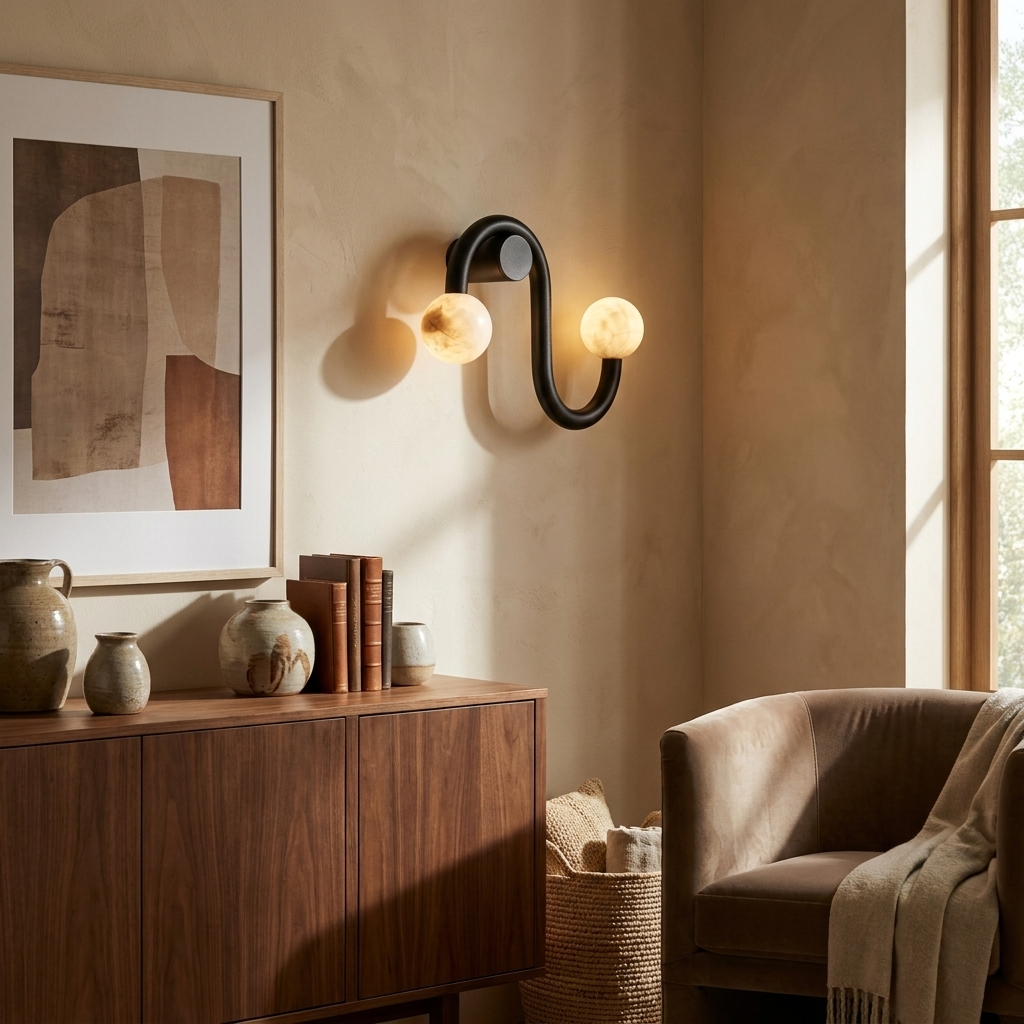 Ripple Alabaster Wall Sconce