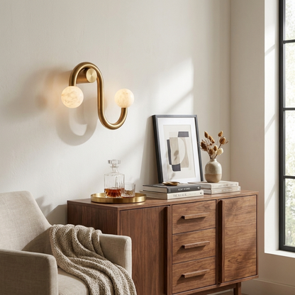Ripple Alabaster Wall Sconce