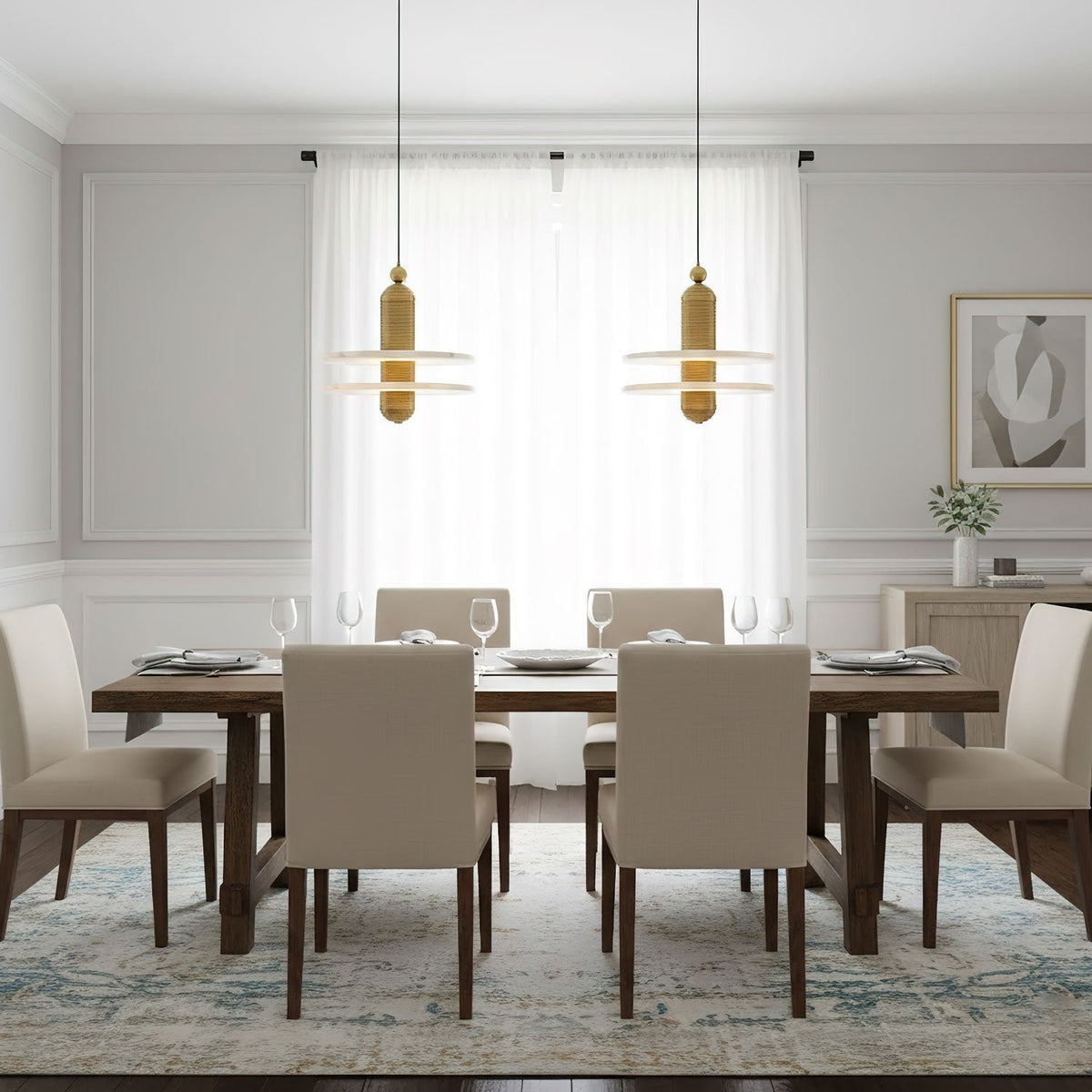 Saturn Alabaster Pendant Light