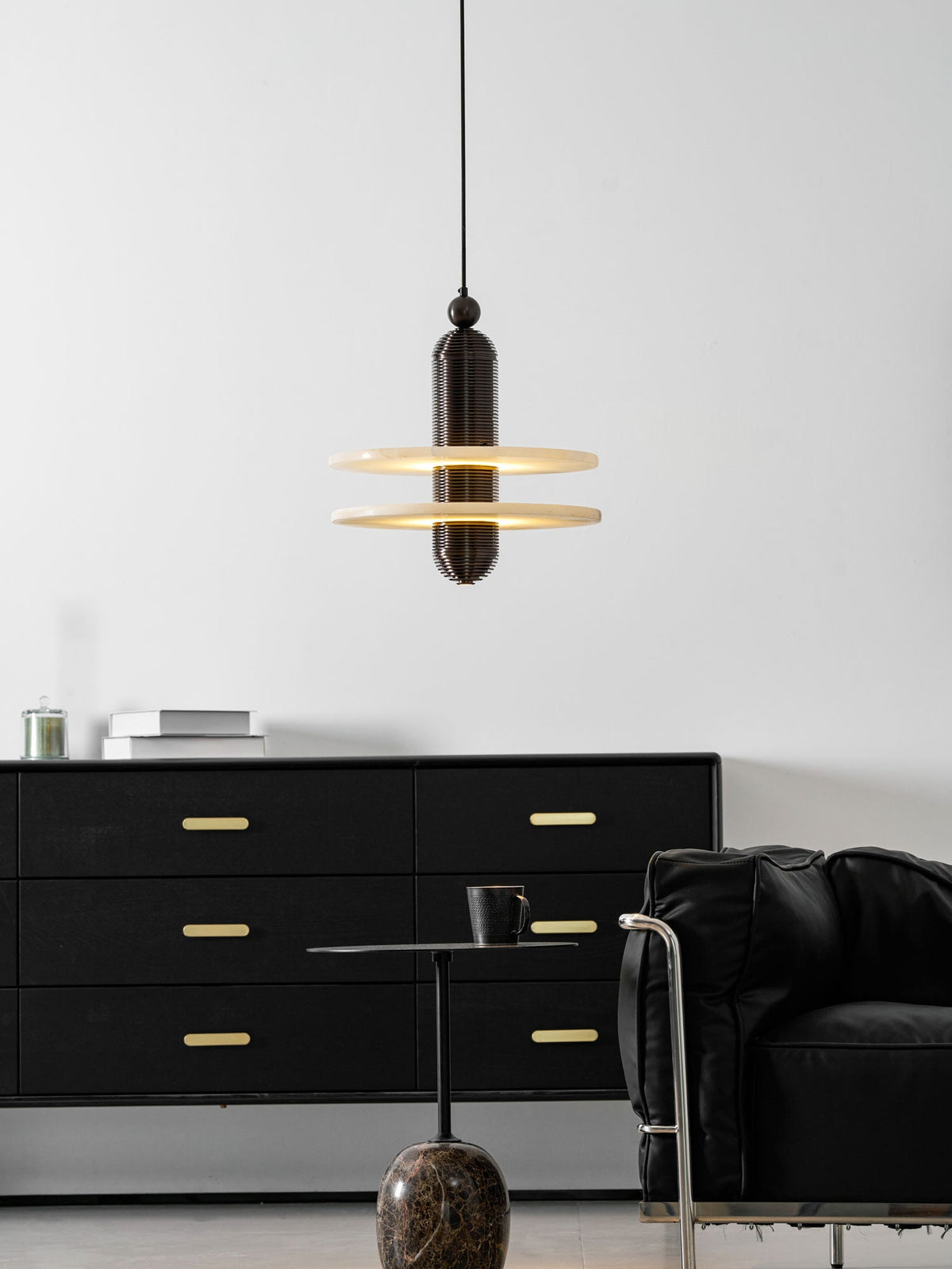 Saturn Alabaster Pendant Light
