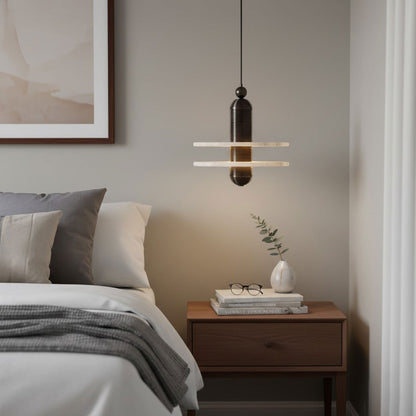Saturn Alabaster Pendant Light