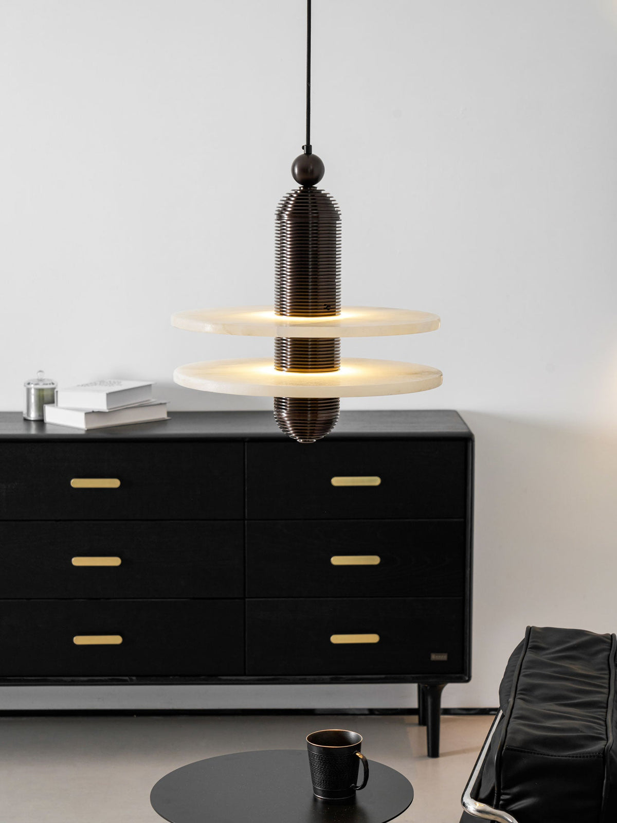Saturn Alabaster Pendant Light