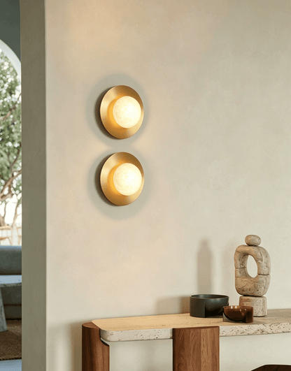 Selene Alabaster Moon Wall Sconce