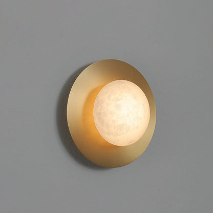 Selene Alabaster Moon Wall Sconce