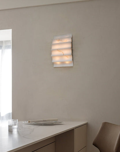 Serra Tiered Alabaster Sconce