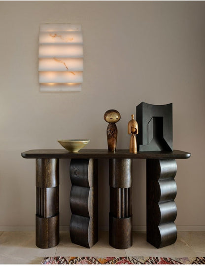 Serra Tiered Alabaster Sconce