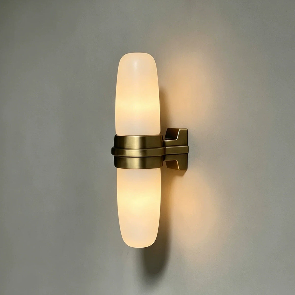 Slim Vertical Tube Alabaster Wall Sconce