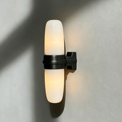 Slim Vertical Tube Alabaster Wall Sconce