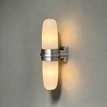 Slim Vertical Tube Alabaster Wall Sconce