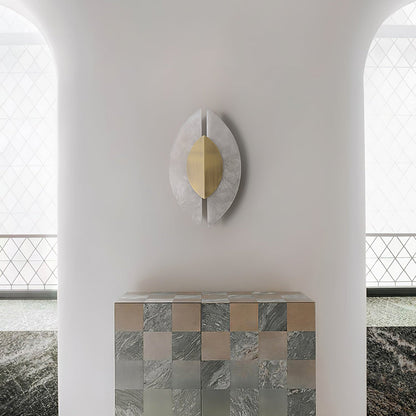Solari Alabaster Leaf Sconce