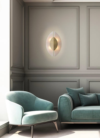 Solari Alabaster Leaf Sconce