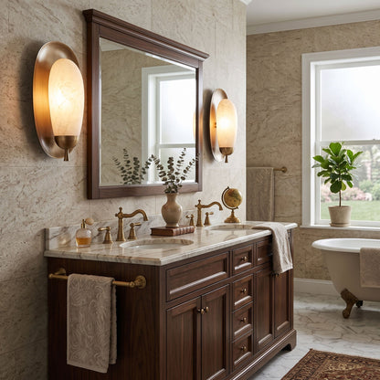 Solenne Alabaster Halo Wall Light