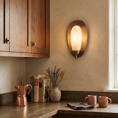 Solenne Alabaster Halo Wall Light