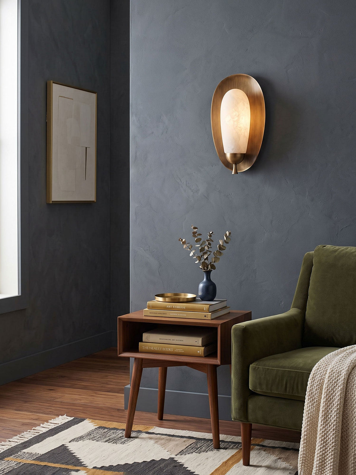 Solenne Alabaster Halo Wall Light