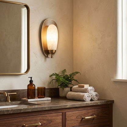 Solenne Alabaster Halo Wall Light