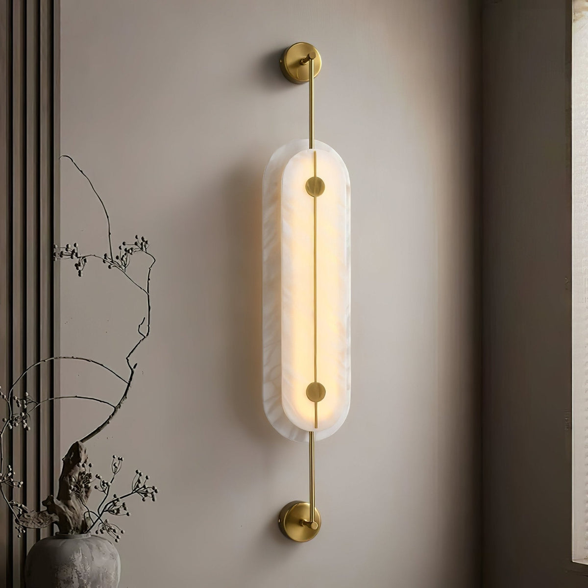 Solvane Alabaster Wall Sconce