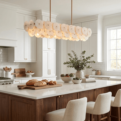Sorrel Linear Alabaster Disc Chandelier